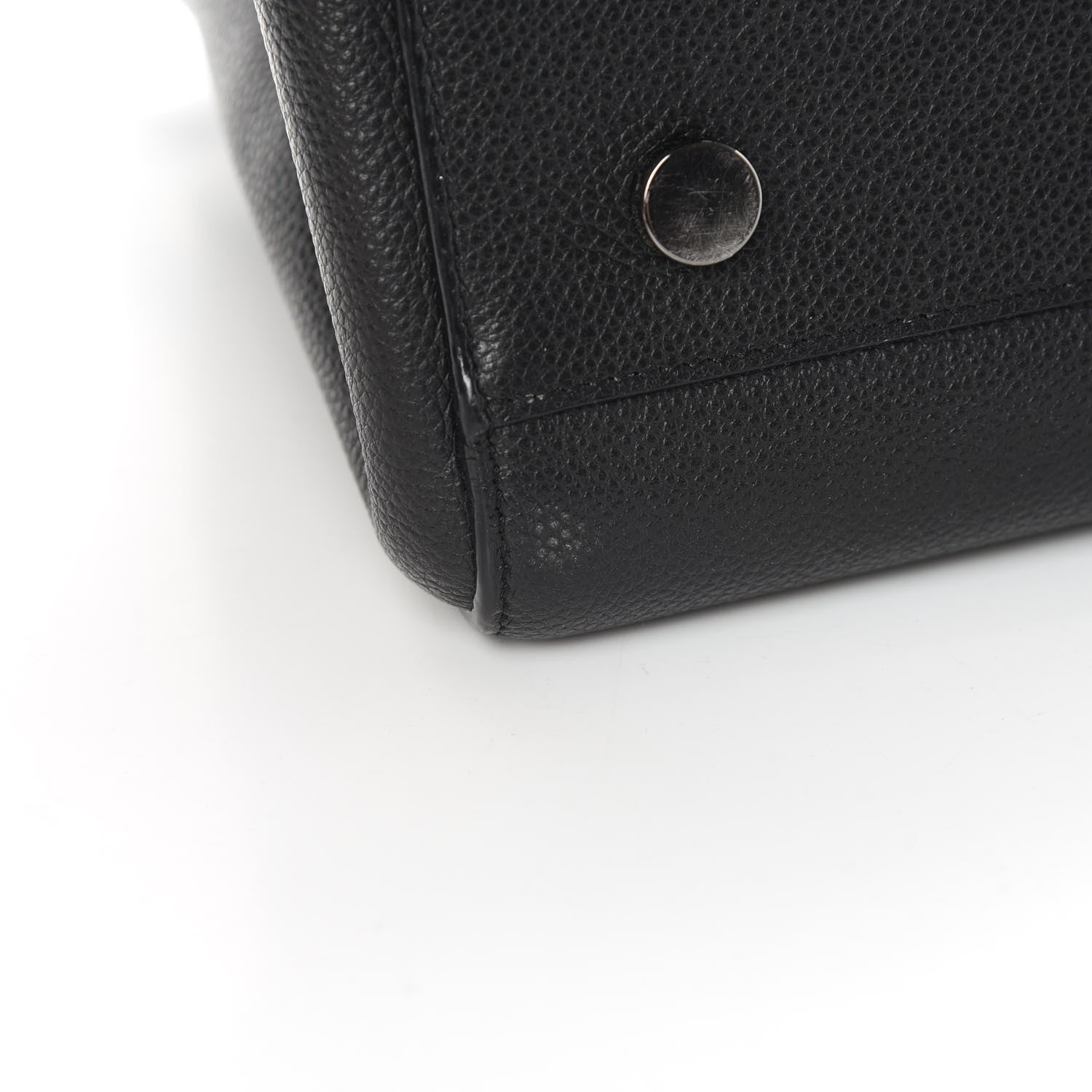 Saint Laurent Grained Calfskin Small Cabas Rive Gauche Black 13 of 14
