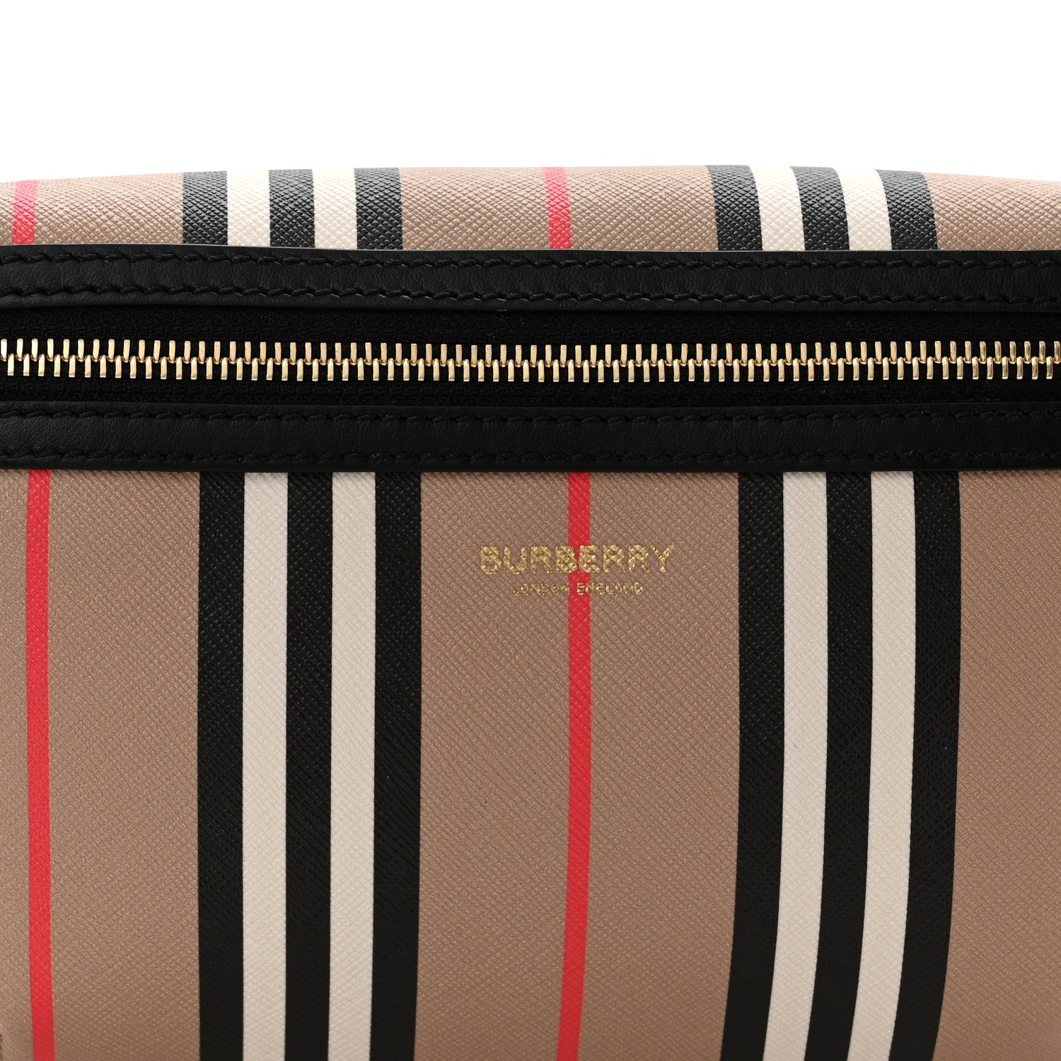 Burberry E-Canvas Icon Stripe Sonny Bum Bag Archive Beige 9 of 9