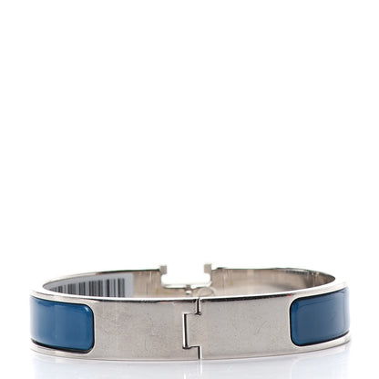 Hermes Enamel Narrow Clic Clac H Bracelet PM Bleu Profond 3 of 4