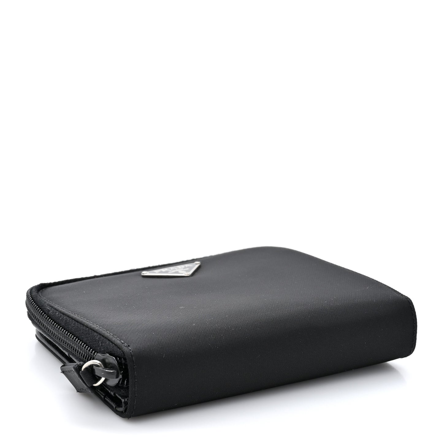 Tessuto Nylon Compact Zip Around Wallet Black