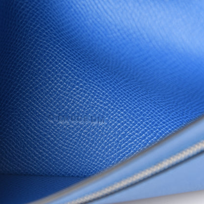 Hermes Epsom Bearn Verso Gusset Wallet Bleu Encre Zellige 7 of 8