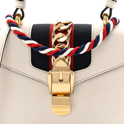Gucci Calfskin Mini Sylvie Top Handle Bag White 8 of 12