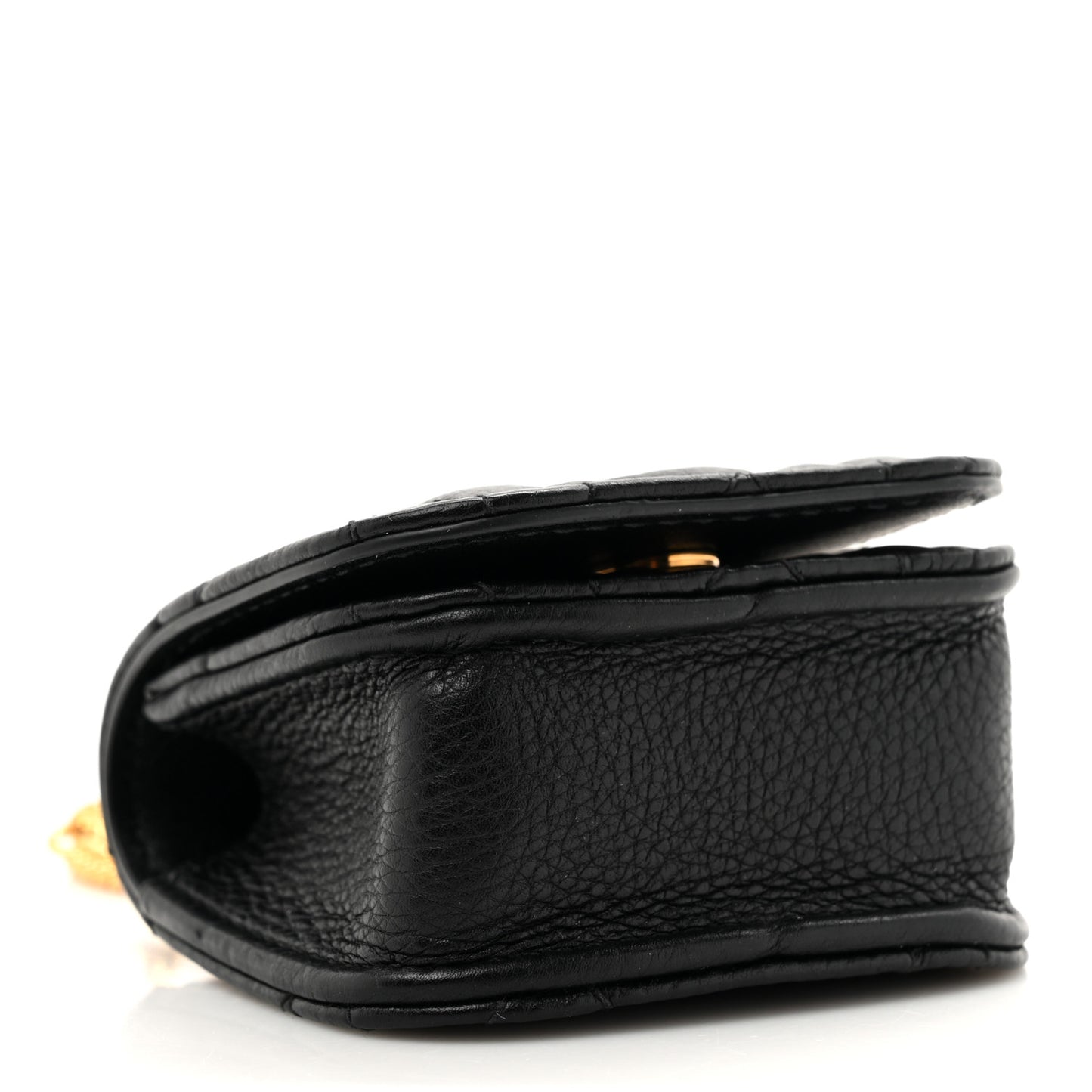 Supple Calfskin Cannage Caro Airpods Pro Case Necklace Black