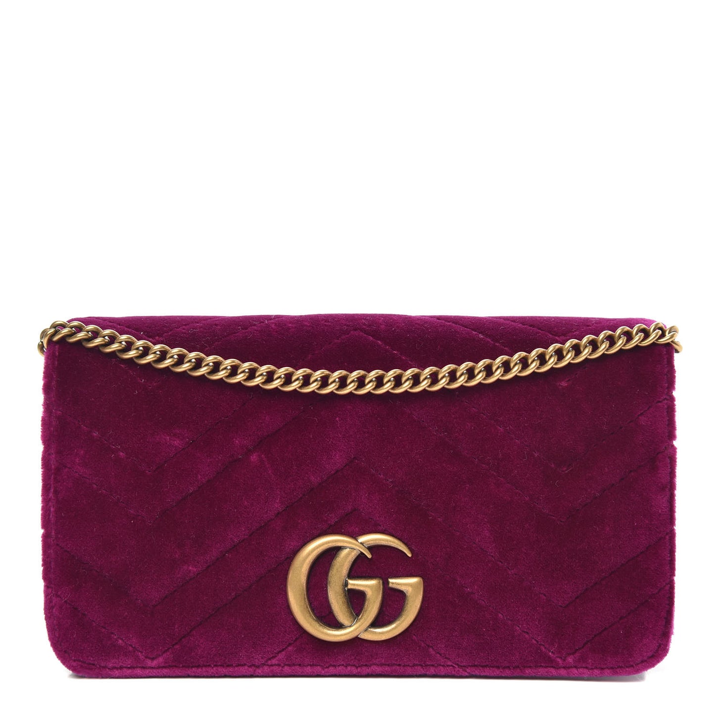 Velvet Matelasse GG Marmont Mini Bag Fuchsia Violet Cyclamen