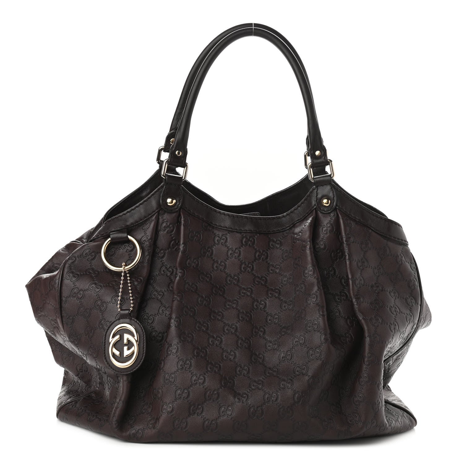 Gucci Guccissima Signature Large Sukey Tote Chocolate 1 of 10