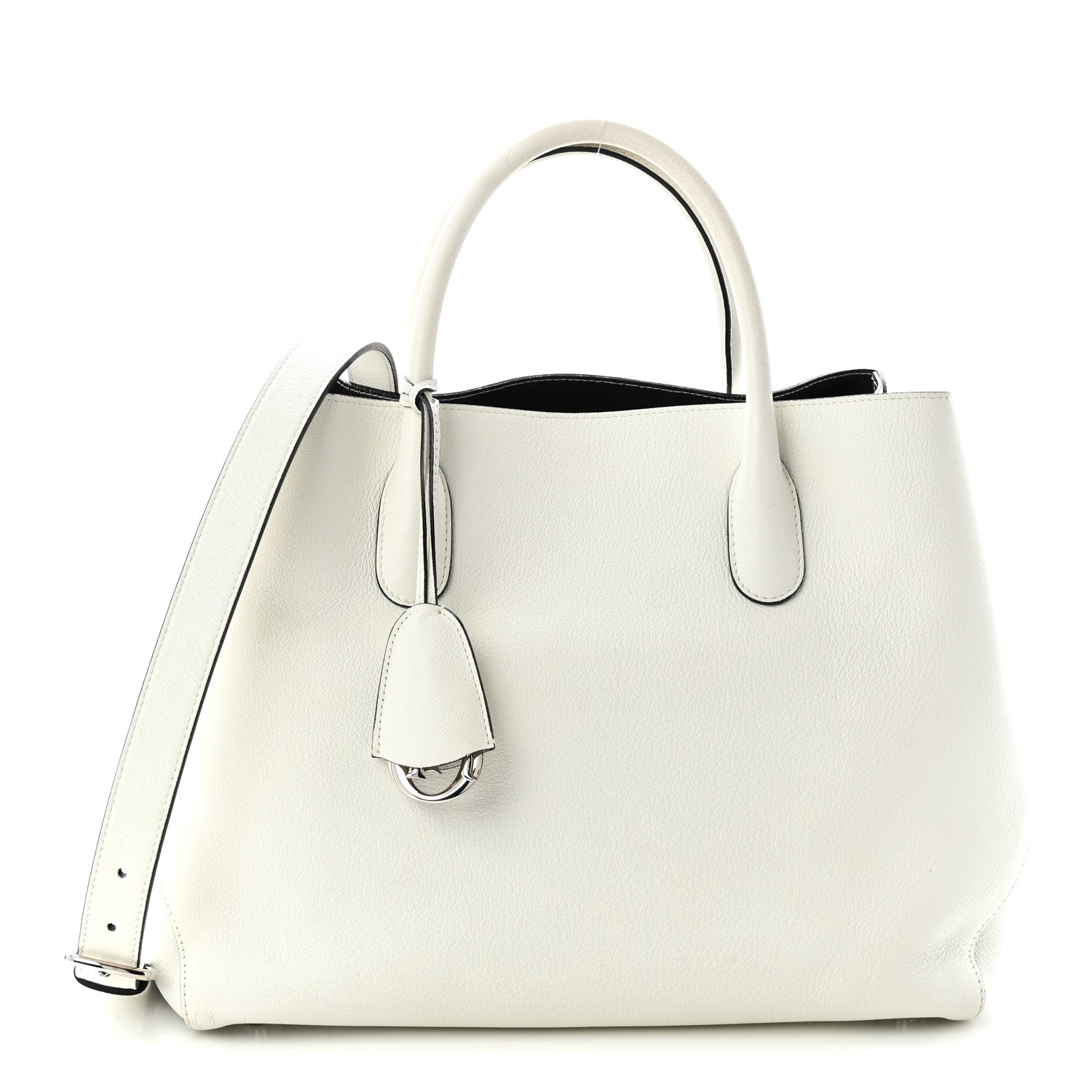 Christian Dior Supple Grained Calfskin Large Open Bar Tote White 1 of 13