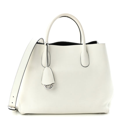 Christian Dior Supple Grained Calfskin Large Open Bar Tote White 1 of 13