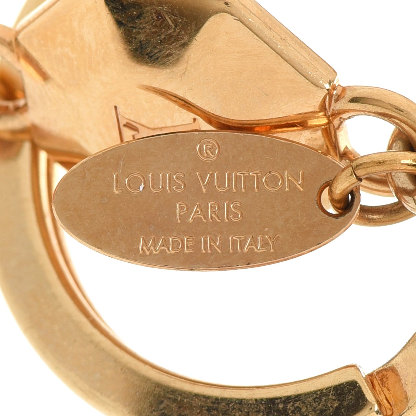 LV Facettes Bag Charm Key Holder Gold