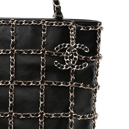 Chanel Lambskin Large Shopping Chain Tote Black 8 of 11