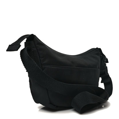 Balenciaga Recycled Sport Nylon Logo Embroidered Wheel Sling Bag Black White 3 of 9