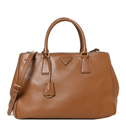 Prada Saffiano Medium Galleria Double Zip Tote Caramel 1 of 14