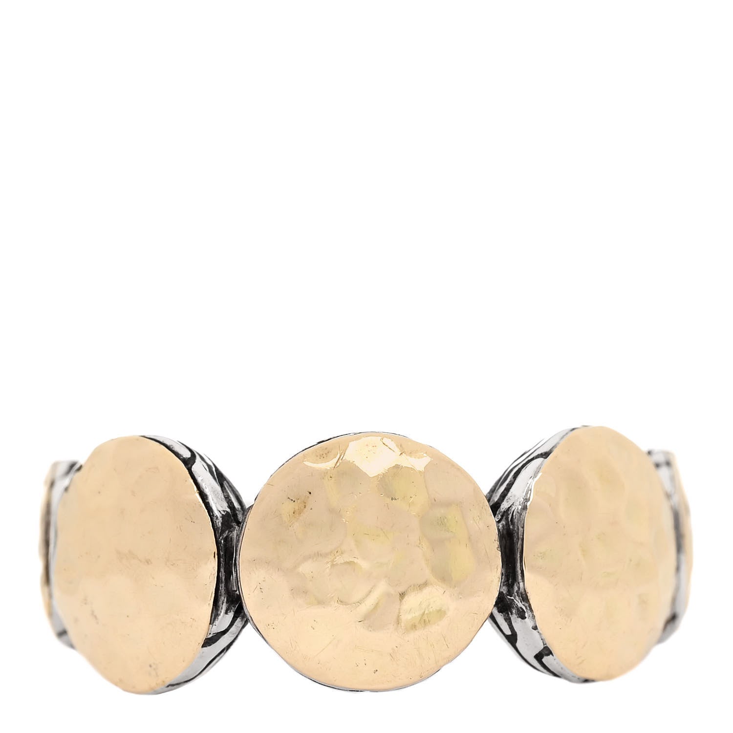 John Hardy Sterling Silver 18K Yellow Gold Palu Dot Band Ring 57 8 1 of 5