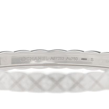 Chanel 18K White Gold Diamond Coco Crush Bracelet S 3 of 4