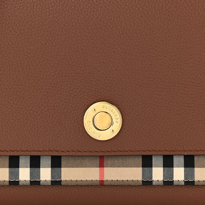 Burberry Calfskin Vintage Check Note Crossbody Bag Tan 7 of 13