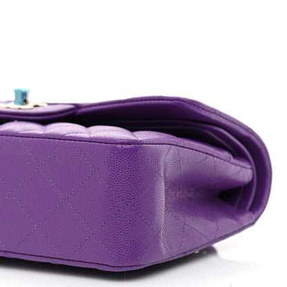 Chanel Caviar Quilted Small Double Flap Dark Purple 9 of 9