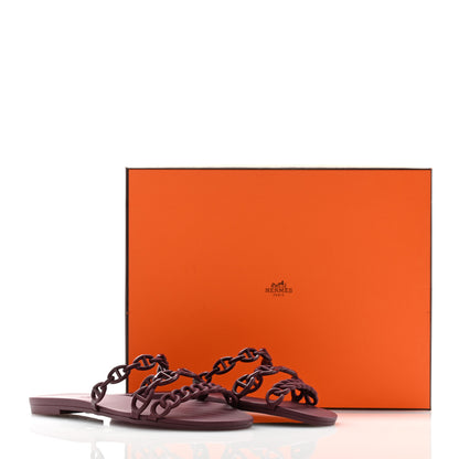 Hermes TPU Rivage Sandals 36 Bordeaux 9 of 9