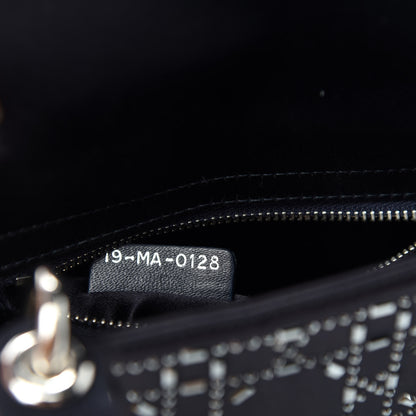 Christian Dior Satin Crystal Cannage Mini Lady Dior Navy 9 of 10
