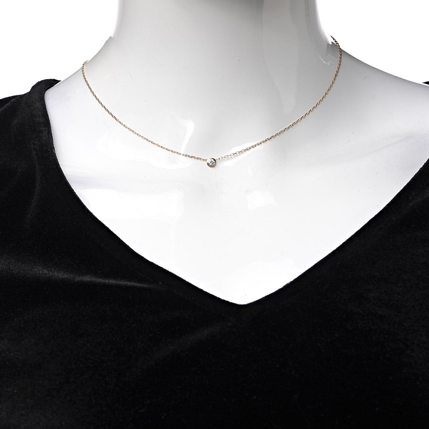 18K Pink Gold Diamond SM D'Amour Pendant Necklace
