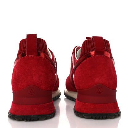 Louis Vuitton Suede Calfskin Run Away Sneakers 36 Rouge 5 of 8
