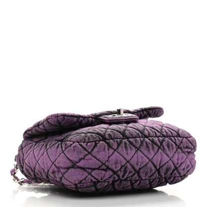 Chanel Washed Denim Quilted Small Denimpression Flap Violet Purple Black 4 of 10