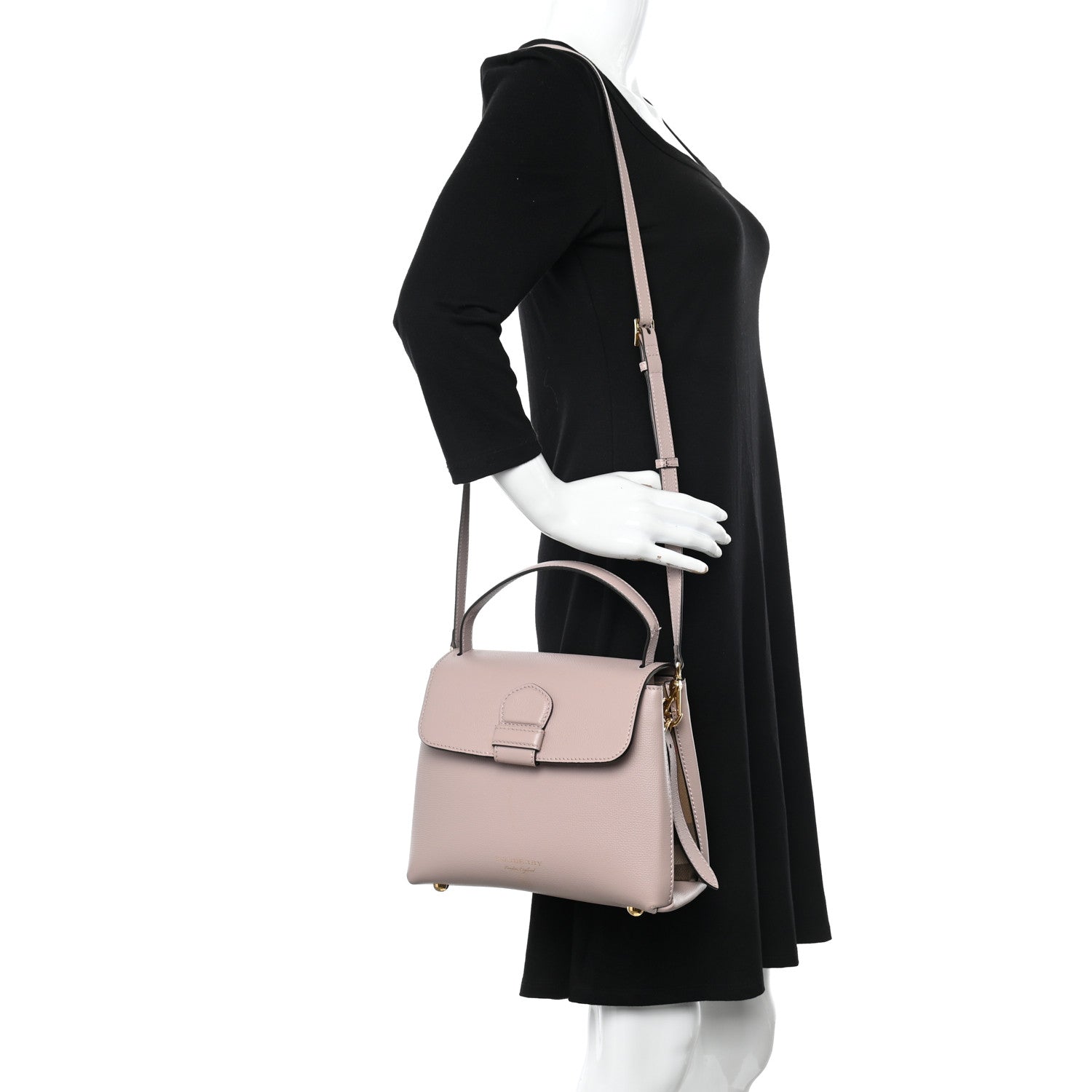 Burberry Derby Calfskin House Check Small Camberley Pale Orchid 2 of 14