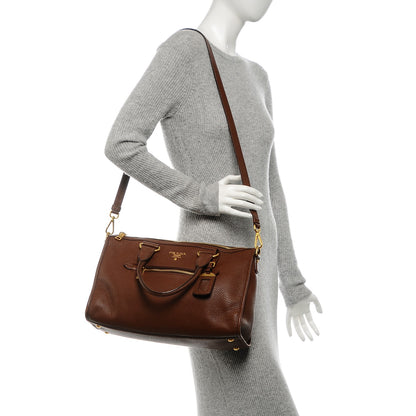 Prada Vitello Daino Shopping Satchel Bruciato 2 of 6