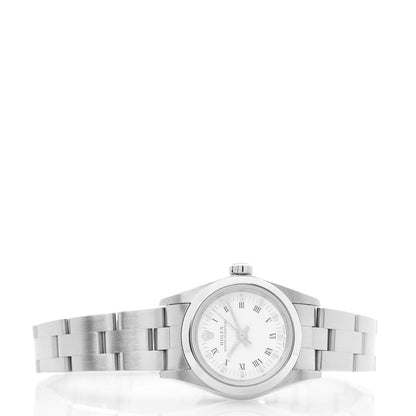 Rolex Stainless Steel 24mm Oyster Perpetual Watch White Roman 76080 3 of 5