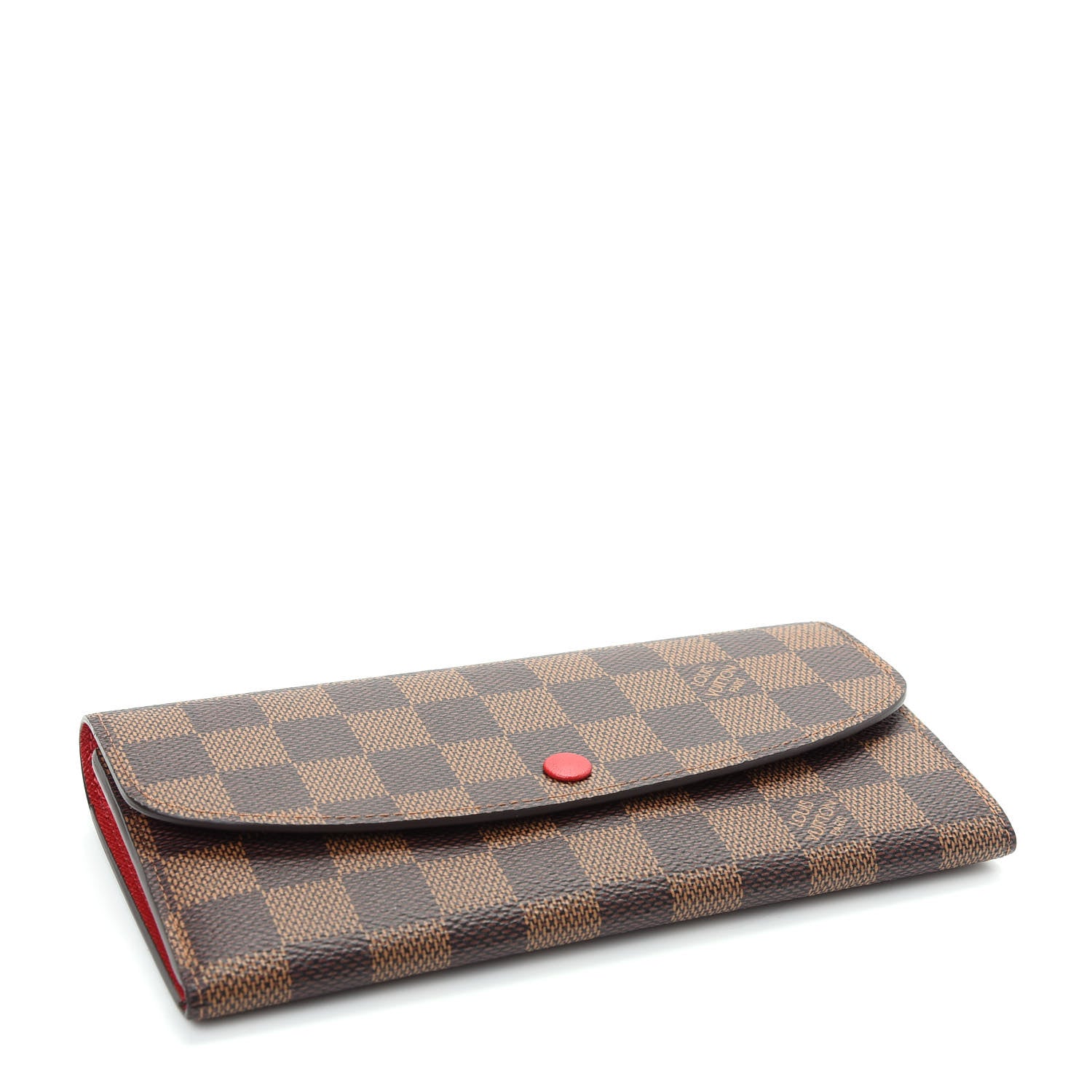 Louis Vuitton Damier Ebene Emilie Wallet Red 4 of 7