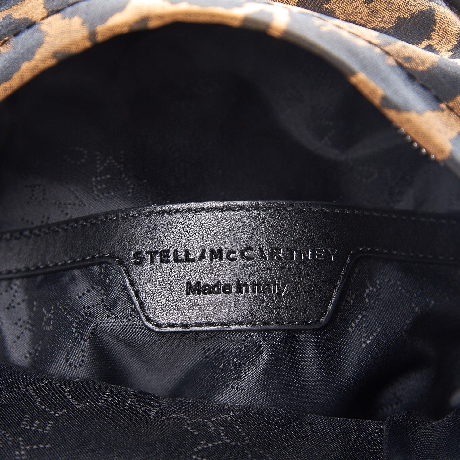 Stella McCartney Nylon Eco Alter Nappa Leopard Print Mini Falabella GO Backpack Brown 7 of 8