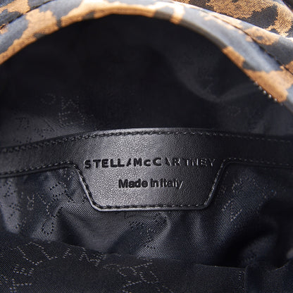 Stella McCartney Nylon Eco Alter Nappa Leopard Print Mini Falabella GO Backpack Brown 7 of 8