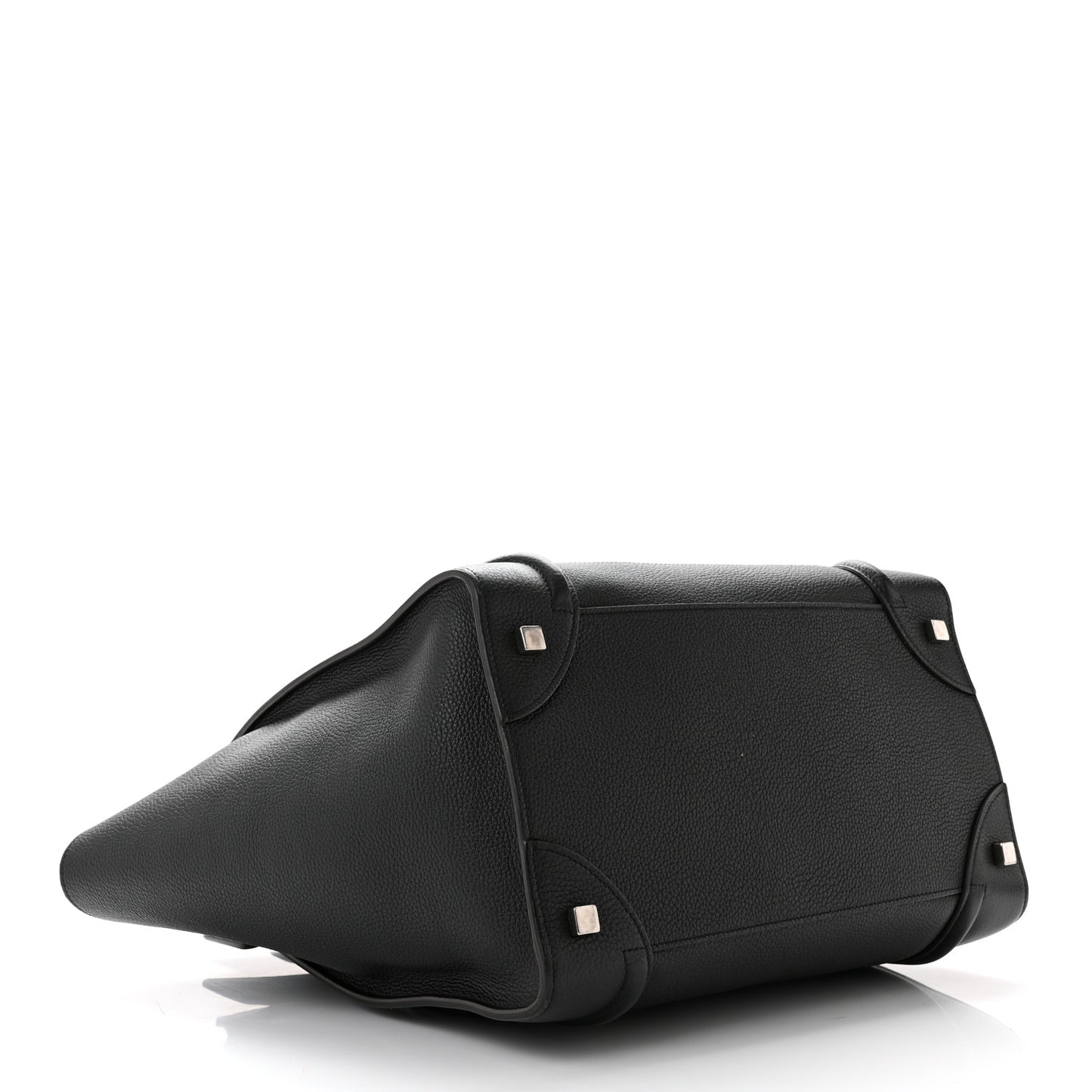 Drummed Calfskin Mini Luggage Black
