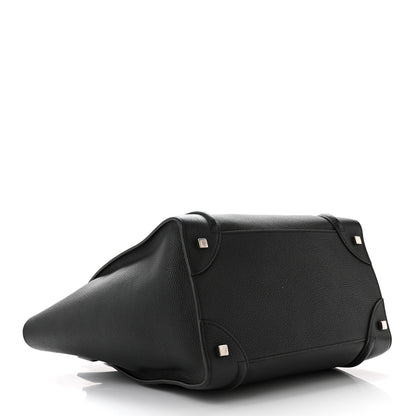 Celine Drummed Calfskin Mini Luggage Black 4 of 11