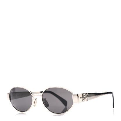 Celine Metal Triomphe 01 Sunglasses CL40235U Silver Black 1 of 7