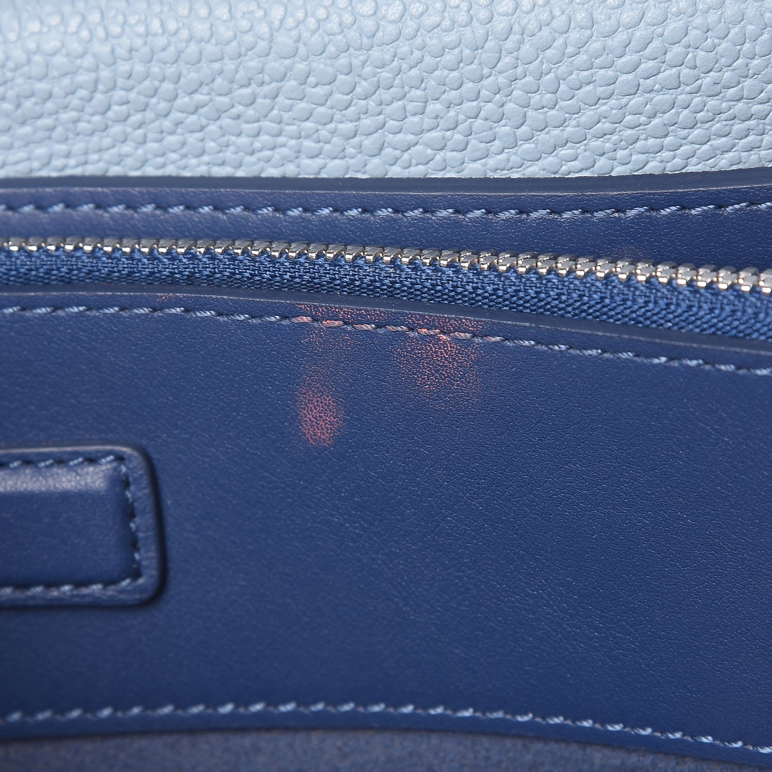 MCM Grained Calfskin Medium Milla Tote Sky Blue 7 of 7