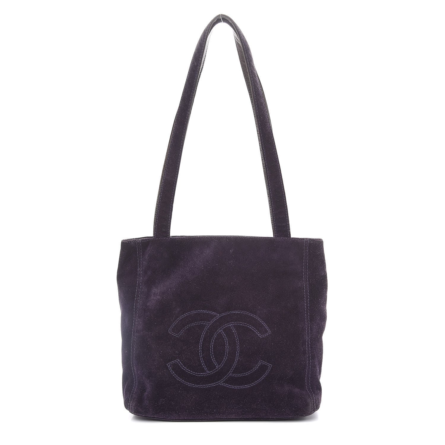 Chanel Suede CC Shoulder Bag Purple 1 of 19