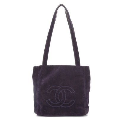 Chanel Suede CC Shoulder Bag Purple 1 of 19