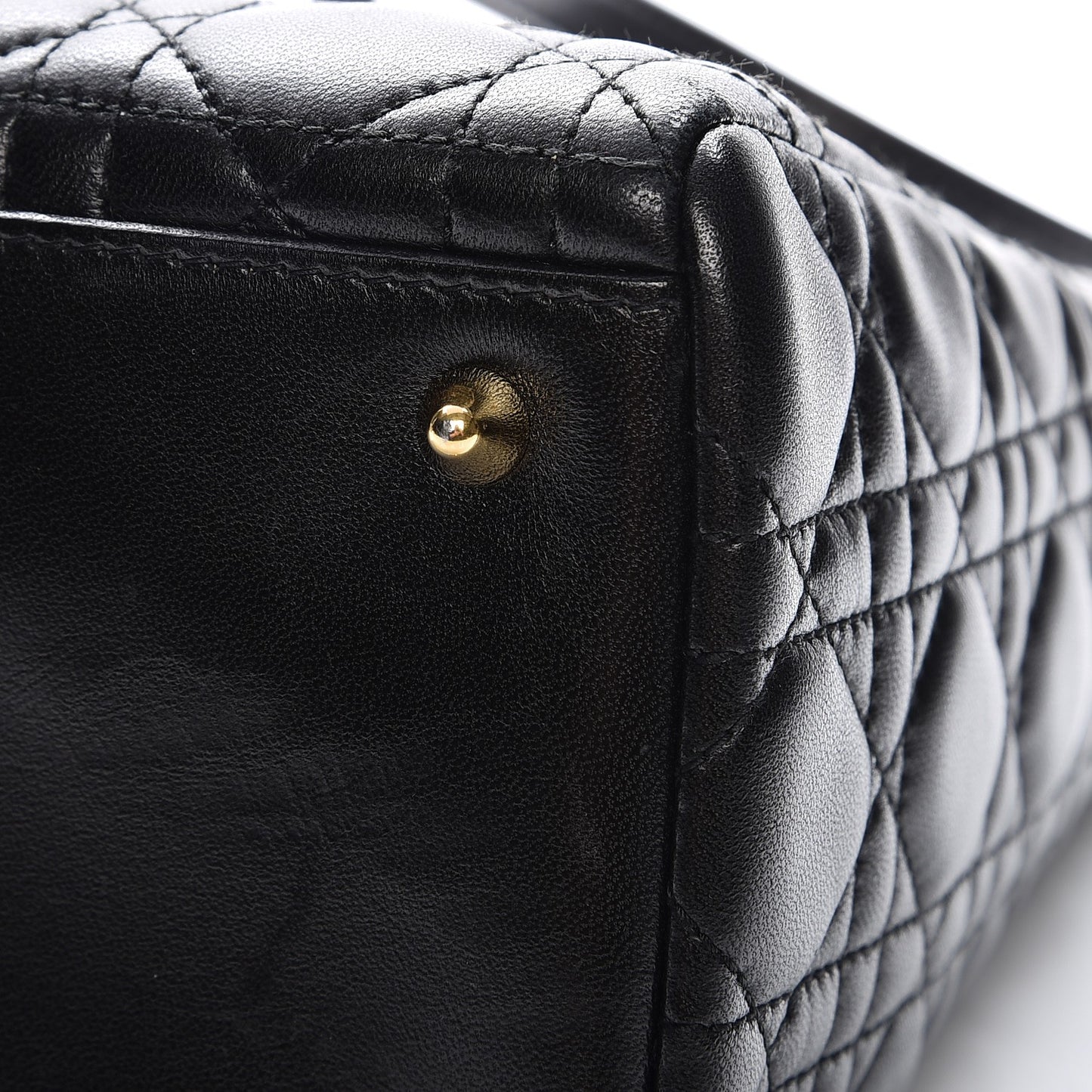 Lambskin Cannage Medium Lady Dior Black