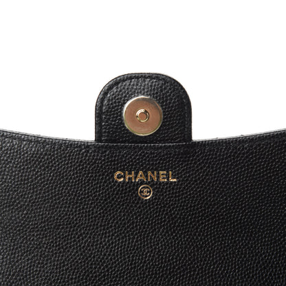 Chanel Caviar Quilted Flap Phone Holder With Chain Black 9 of 13