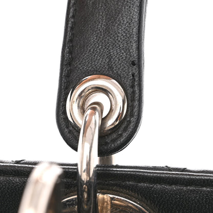 Christian Dior Lambskin Cannage Medium Lady Dior Black 12 of 14
