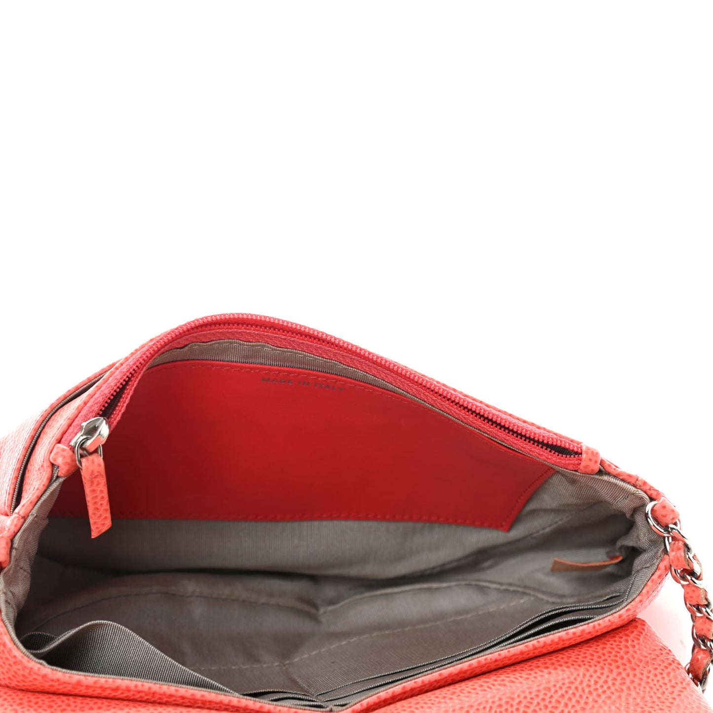 Caviar Half Moon Wallet On Chain WOC Coral