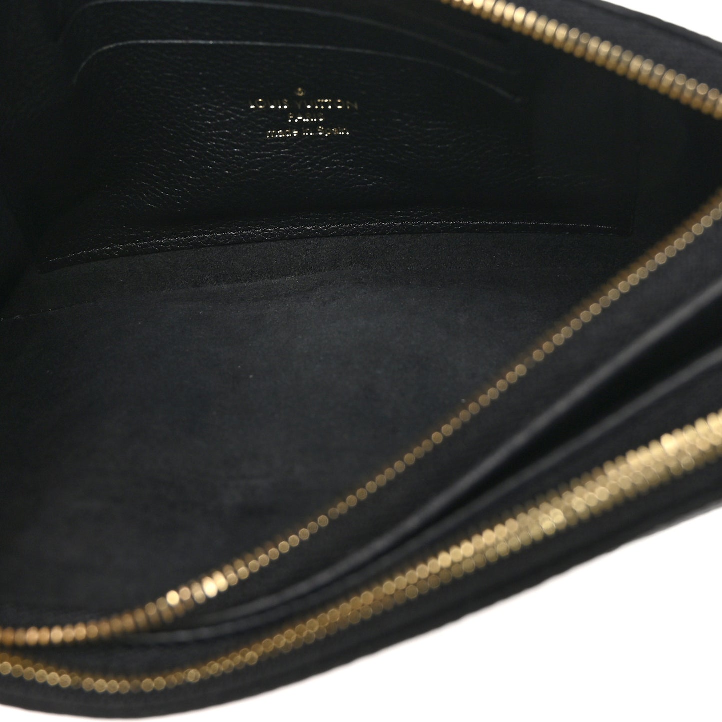 Empreinte Monogram Giant Double Zip Pochette Black Cream