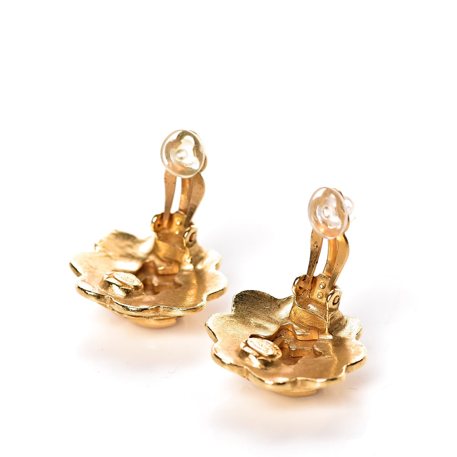 Chanel CC Clip On Earrings Gold 3 of 4
