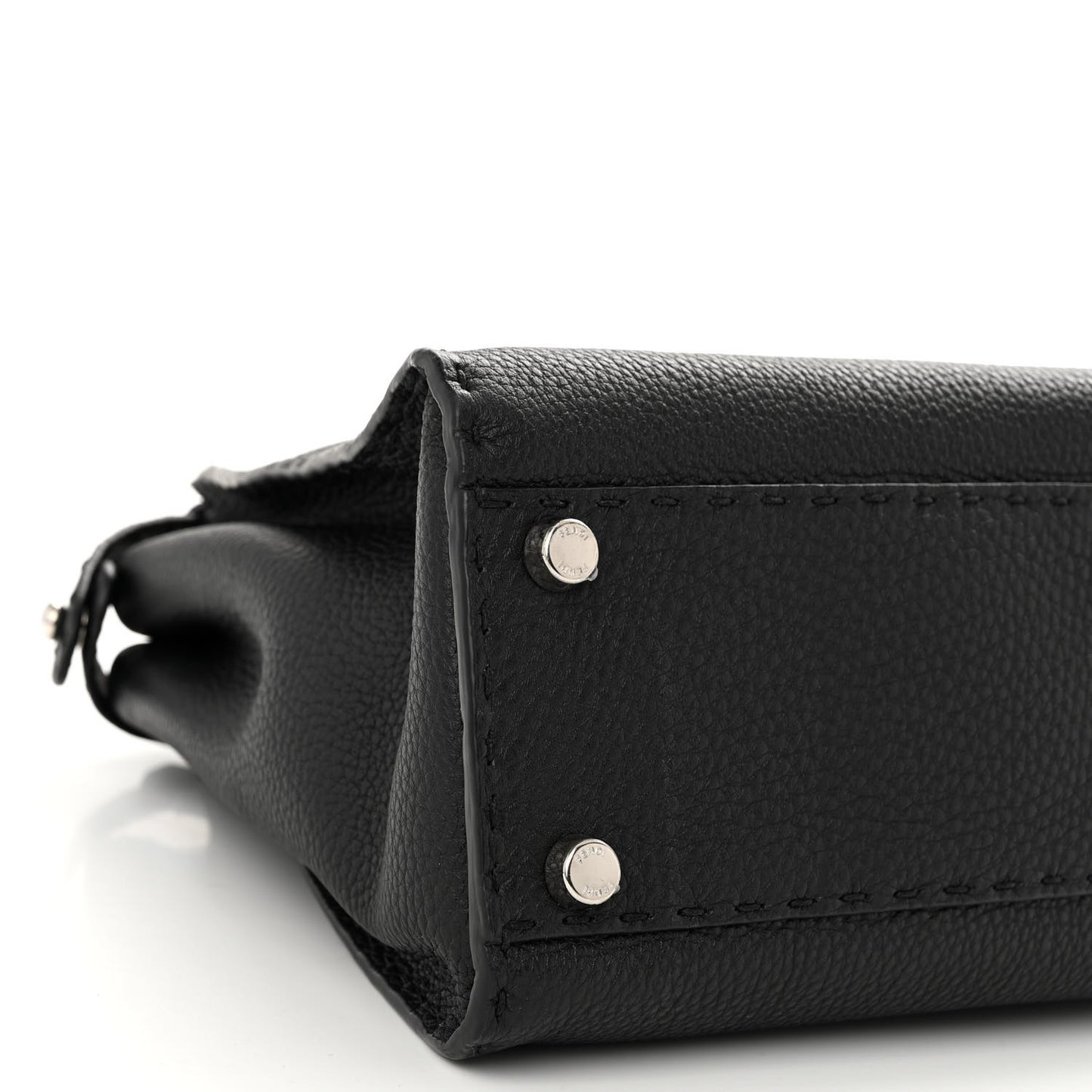 Cuoio Romano Selleria Bi-Color Medium Peekaboo Iconic Satchel Black Mou