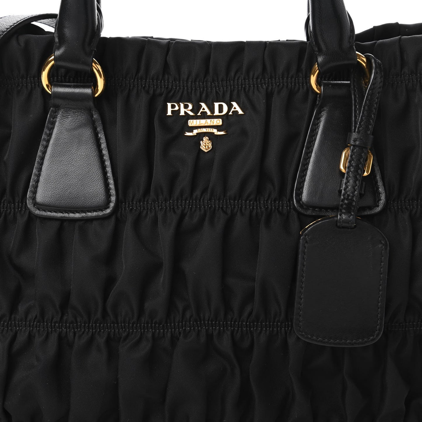 Tessuto Nylon Gaufre Tote Black