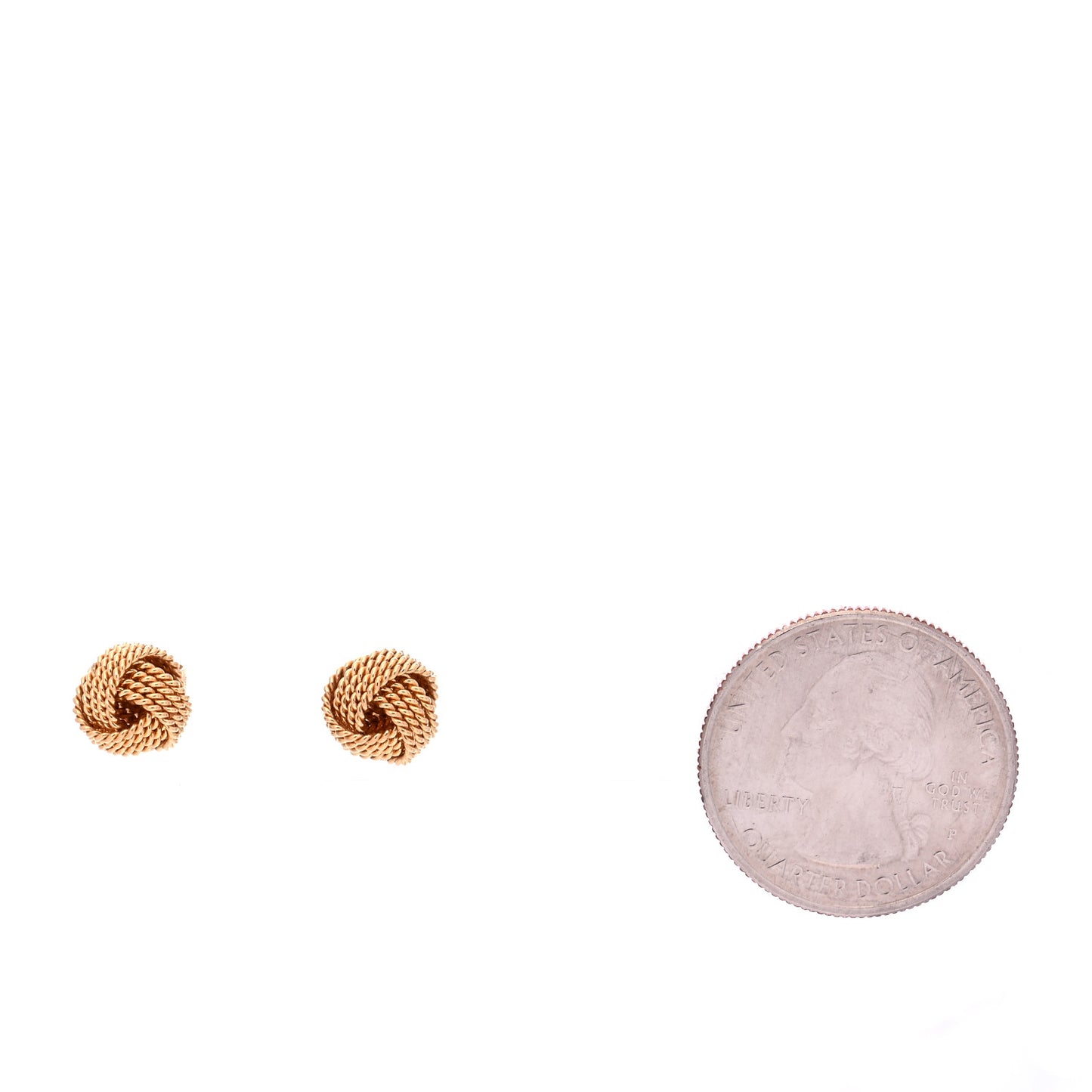 18K Yellow Gold Twist Knot Earrings