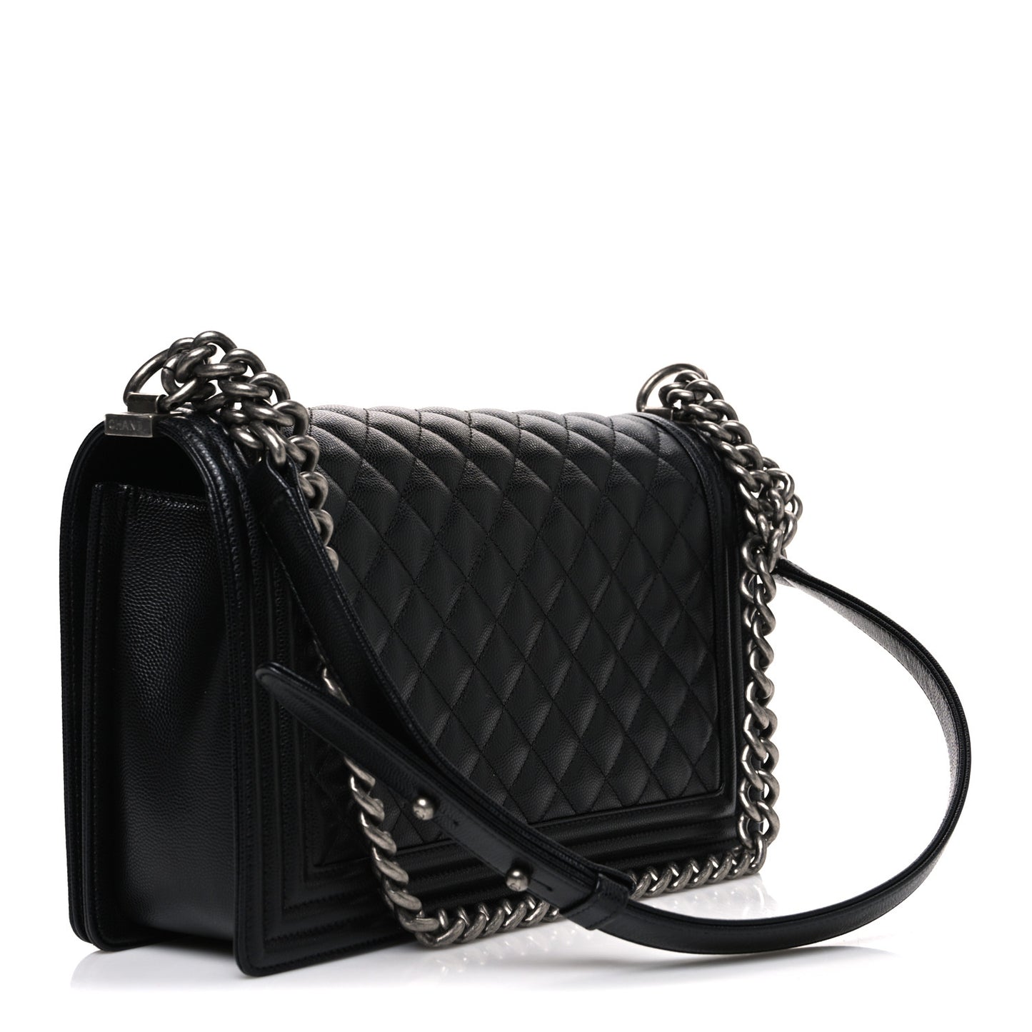 Caviar Quilted New Medium Boy Flap Black