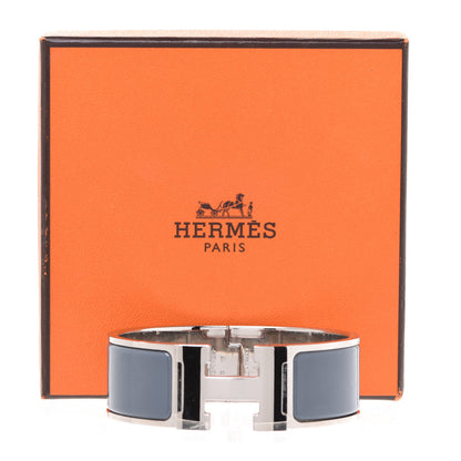 Hermes Enamel Wide Clic Clac H Bracelet PM Ardoise 6 of 6