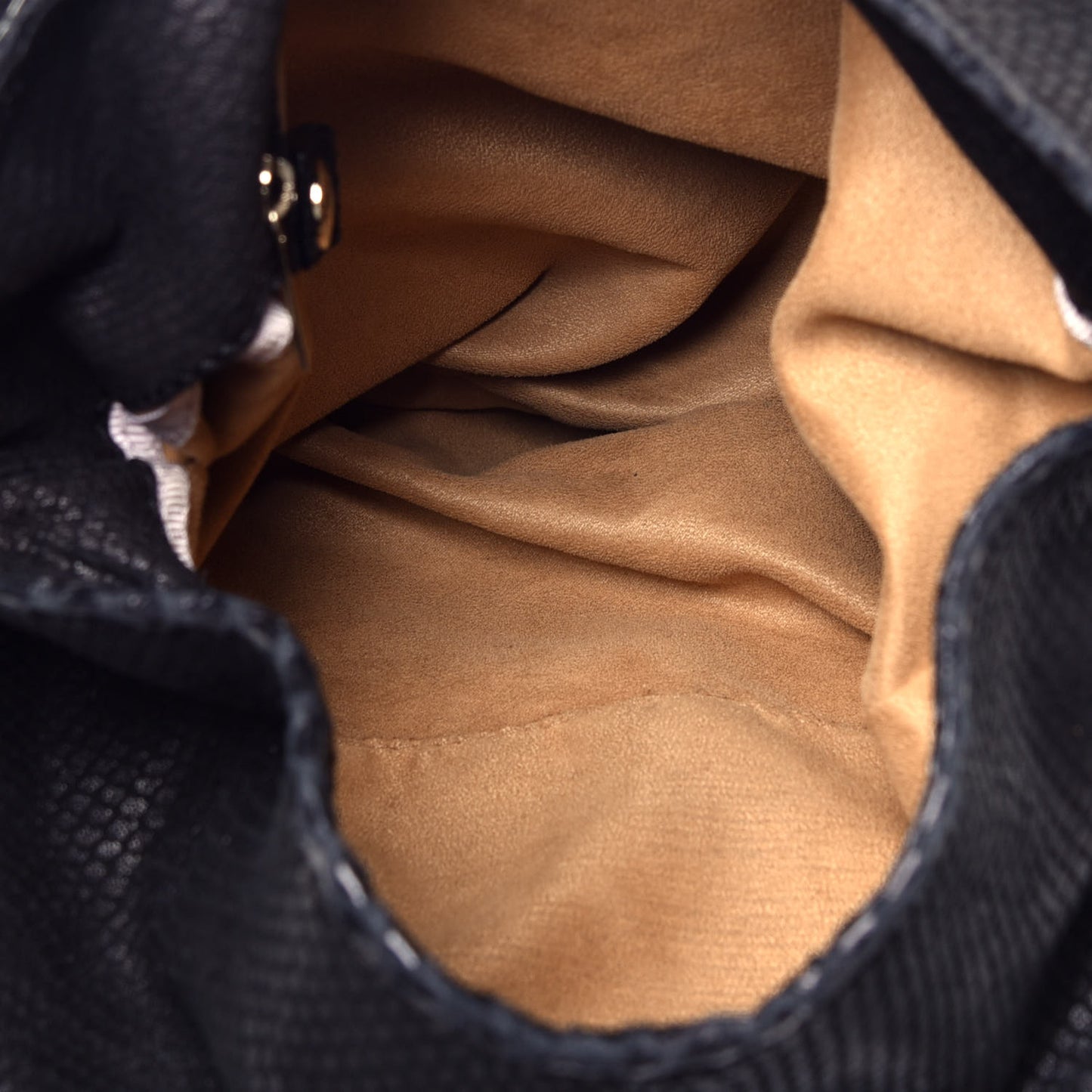Snakeskin Embossed Calfskin Rahmyn Black