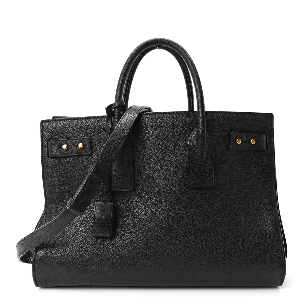 Grained Calfskin Large Souple Sac De Jour Black