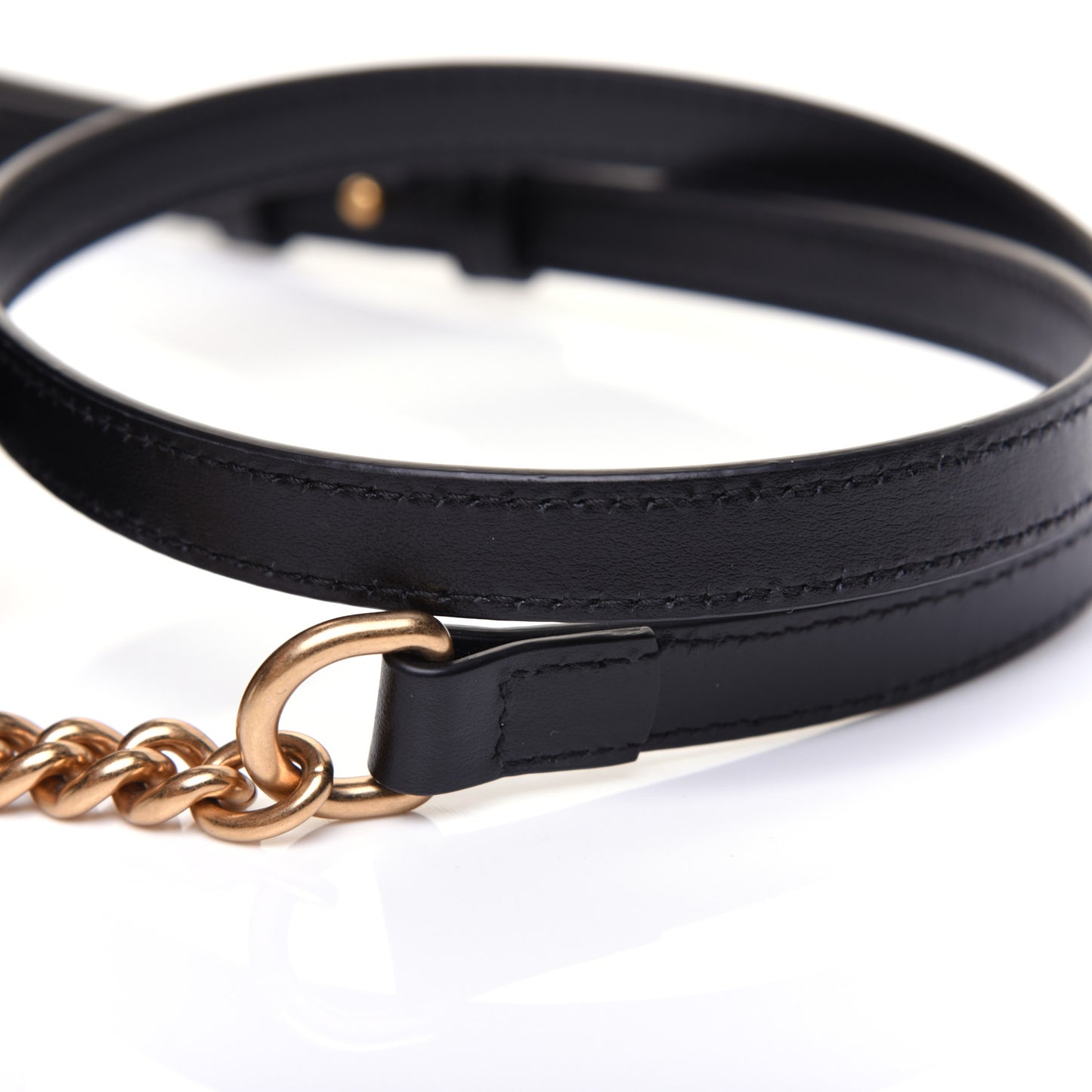 Calfskin Matelasse Small GG Marmont Chain Shoulder Bag Black